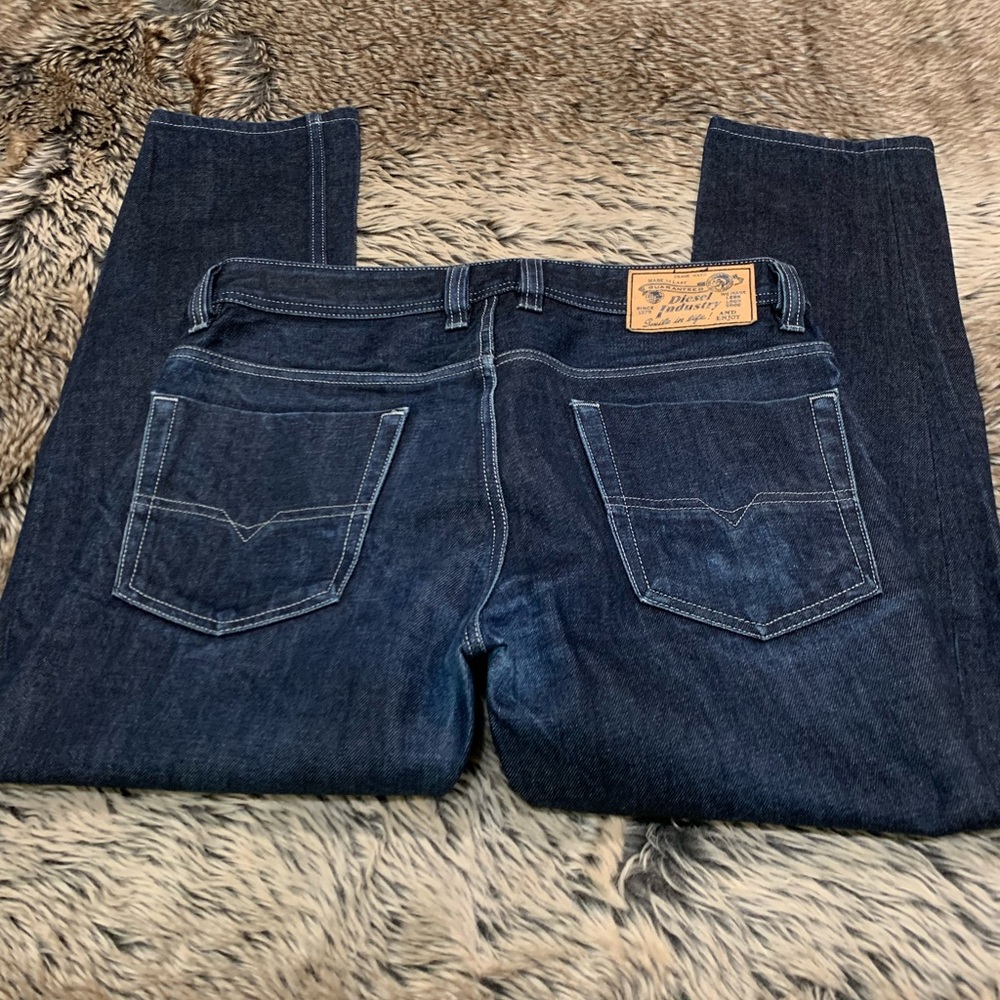 DIESEL Industry VIKER BUTTON-FLY REGULAR STRAIGHT Dark Blue JEANS